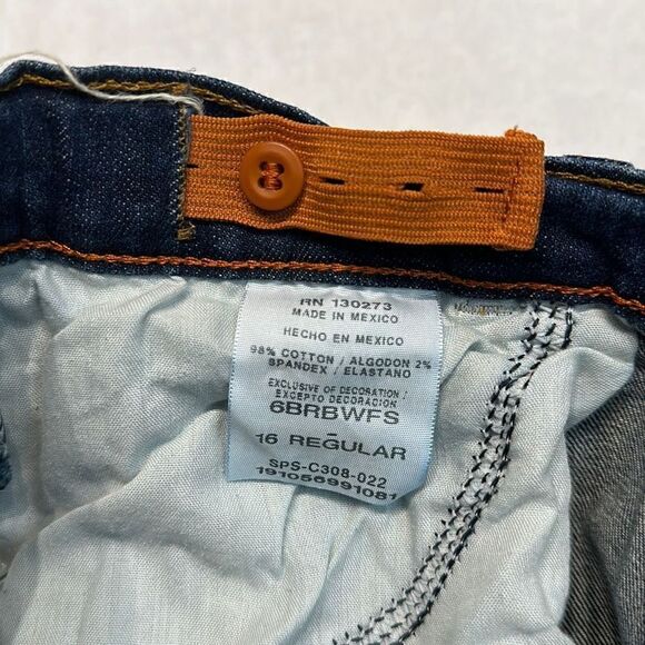 Wrangler Boys Jeans Size 16 Regular Adjustable Waist - Picture 7 of 7